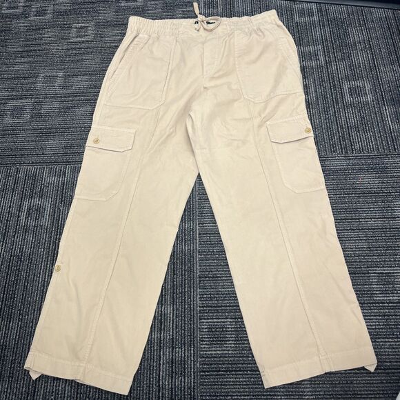 LAUREN Ralph Lauren Pants Woman’s Cargo Utility Pocket Belt Wide Brown Size 14 - Picture 2 of 9